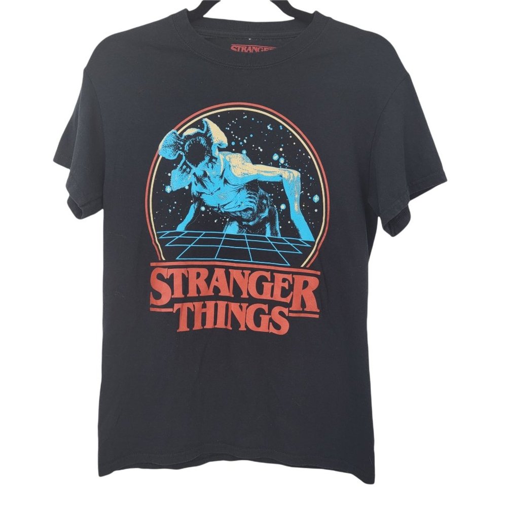 Stranger Things Mens Size S Small Graphic Demogorgon T-Shirt 100% Cotton Black - Picture 1 of 3